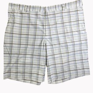 Nike Golf Mens Size 40 Dri Fit Plaid Shorts Polyester Spandex Blend